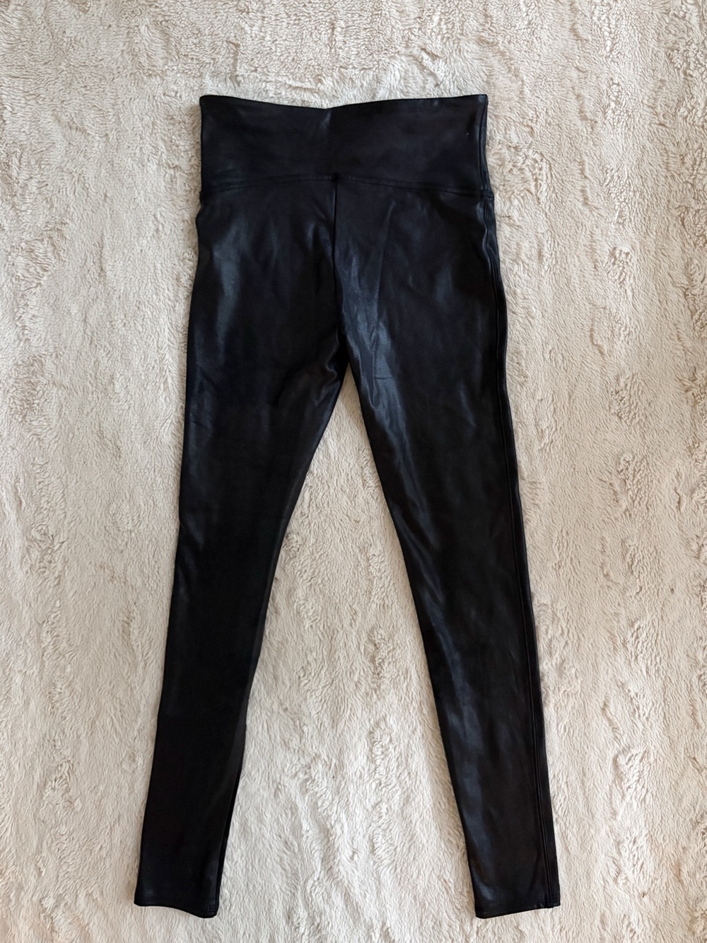 SPANX Faux Leather Leggings Black High Rise Size Medium - Picture 5 of 5